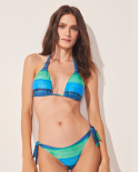 Bikini Media Listrado Espelho De Agua