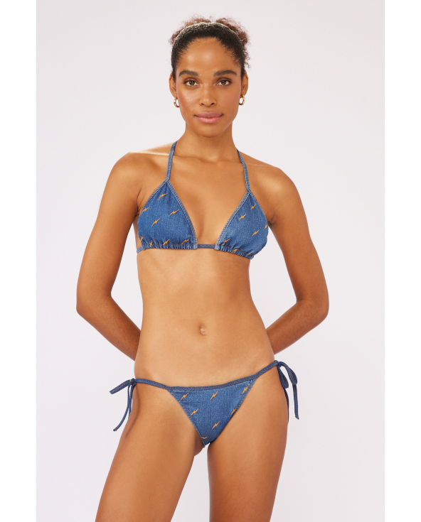 Set Jeans Triangulo-Vies Lacinho-Vies