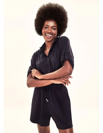 Shorts Fem Basic Black Upf50+ 2
