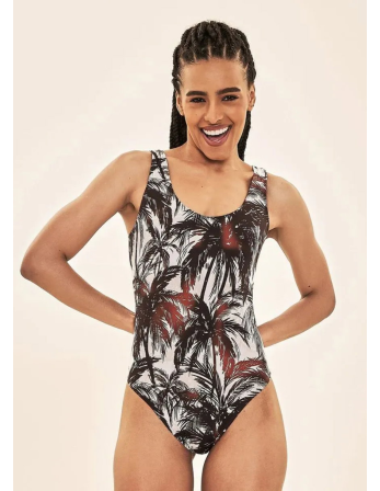 Swimsuit Coqueiros Bege Upf50+