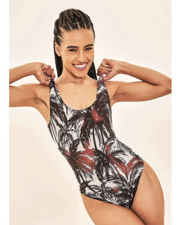 Swimsuit Coqueiros Bege Upf50+