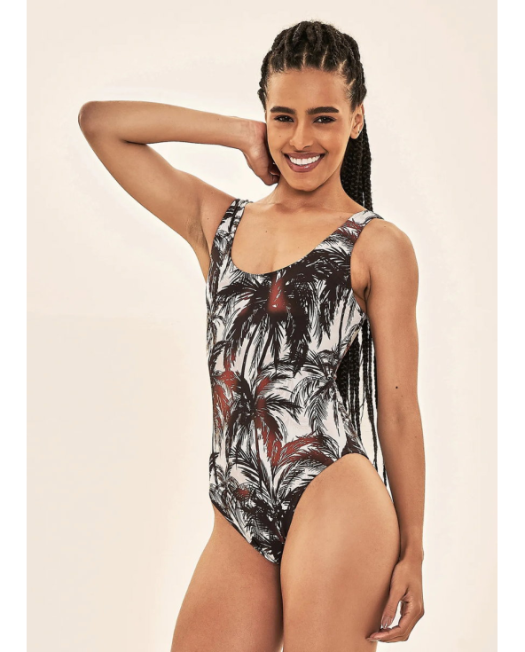 Swimsuit Coqueiros Bege Upf50+
