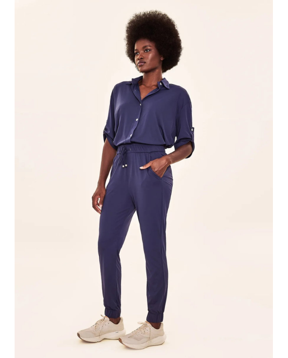 Pants Fem Basic Navy Blue Upf50+