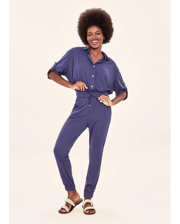 Pants Fem Basic Navy Blue Upf50+