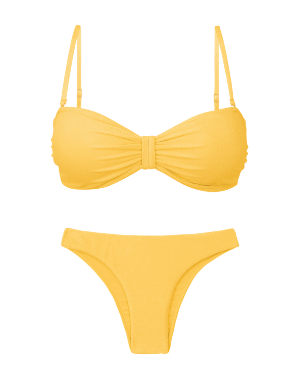Set Malibu-Yellow Bandeau-Duo Essential