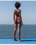 Bikini Burdeos Con Top De Tirantes Multi Posiciones - Bikini Multi Alças Grenat