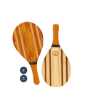 Raqueta De Frescobol De Madera Y Neopreno Naranja - Leblon Beach Bat Orange
