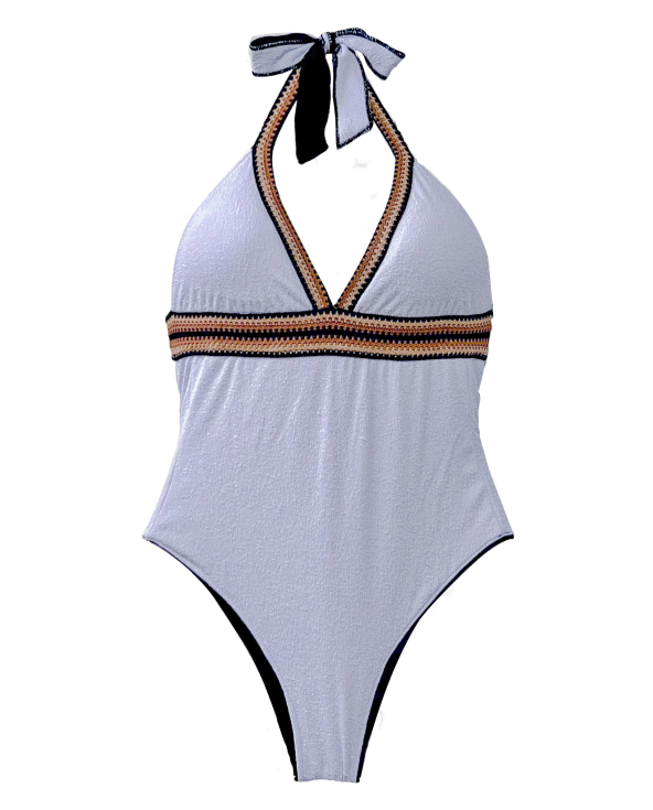 Crocheted Reversible Op Black White