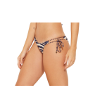 Zebra Side-Tie Scrunch Bikini Bottom - Bottom Angel Zebrado