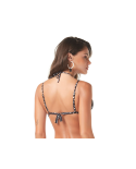 Schwarz/Weißes Strappy-Triangelbikini-Top - Top Fresh Poa