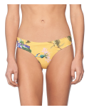 Cueca De Biquíni Fixa, Amarela Floral - Bottom Mustard Field Balearic Paramount