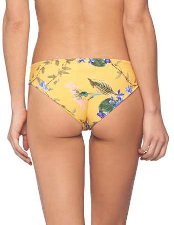 Yellow Floral Fixed Bikini Bottom - Bottom Mustard Field... 2