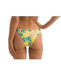 Tanga De Bain High Leg Jaune À Fleurs - Bottom Florescer Highleg