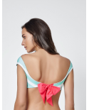 Brassière Con Strisce, Nodo Sulla Schiena - Soutien Marinho Menta