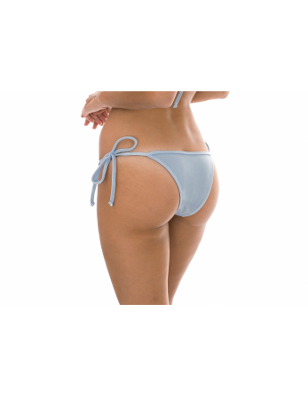 Cueca Brasileira Prateada De Atar - Calcinha Silver Tri 2