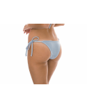 Cueca Brasileira Prateada De Atar - Calcinha Silver Tri