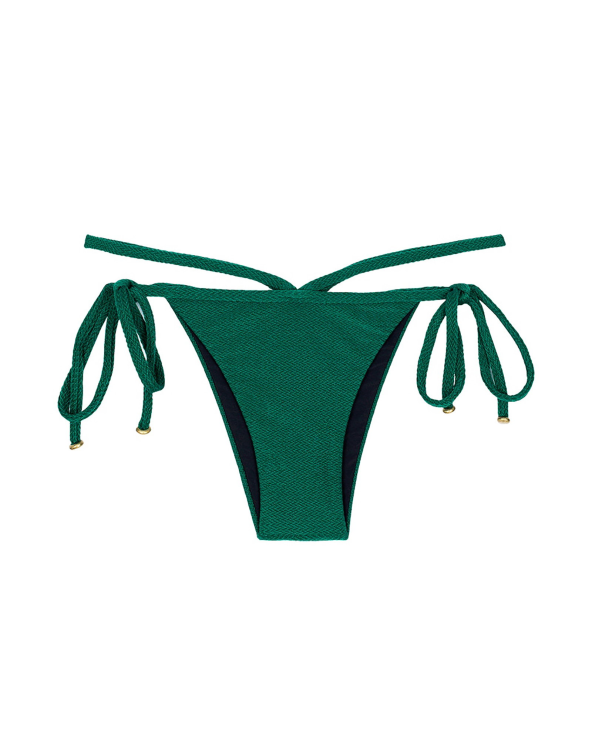 Bas Brésilien Vert Texturé Strappy À Nouer -...