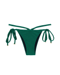 Brasiliansk Underdel, Grønn Med Tekstur, Strappy Med Knyting - Calcinha Duna Green Cropped Neck