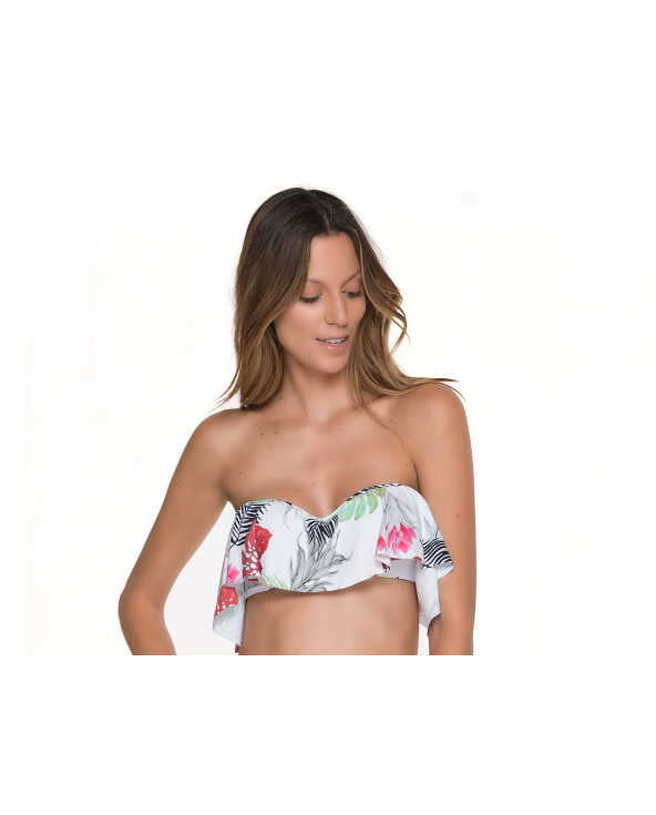 Haut Bandeau Floral À Volant Avec Manches - Top...