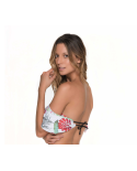Floral Bandeau Top With Ruffled Sleeves - Top Merry Off Shoulder