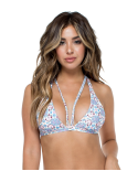 Strappy-Wende-Bikini In Foulard-Form - Top Azucar Reversible