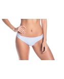 Bbs X Saha - Bikini Bottom White & Blue Stripes - Bottom Cumbia Floral Night