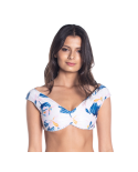 Bbs X Saha - Tersinir Çiçek Desenli/Çizgili Büstiyer - Top Aurora Floral Sweetness