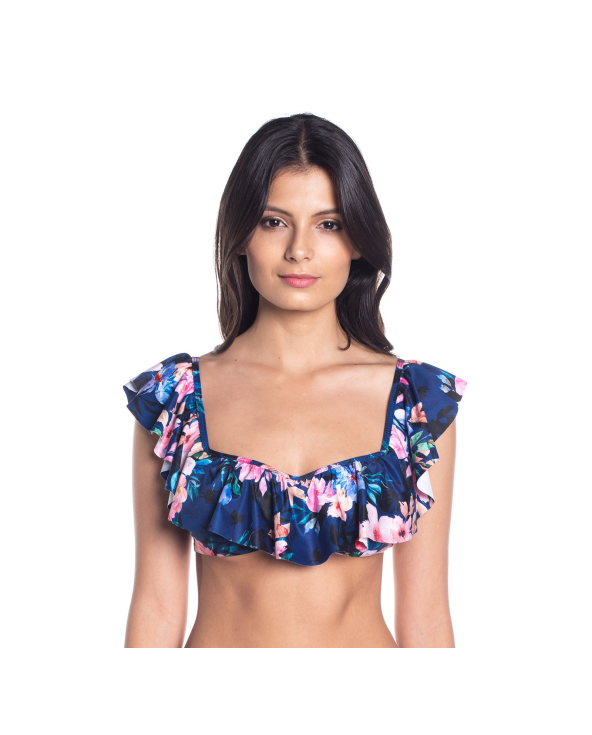 Bbs X Saha - Bandeau Bikini Top Off Shoulder -...