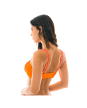 Orange Bra Bikini Top With Pink Details - Top Duo Orange