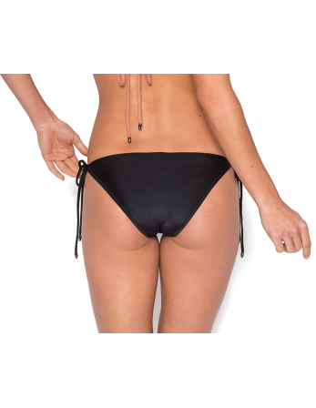 Μαύρο Και Nude Σλιπ Μπικίνι Με Πλαϊνά Δεσίματα - Bottom... 2