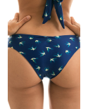 Slip Bikini Blu Scuro Con Motivo Uccelli - Bottom Seabird Cortinao