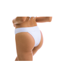 Weiße Texturierte Bikinihose Mit Breitem Bund - Bottom Cloque Branco Tri Cos