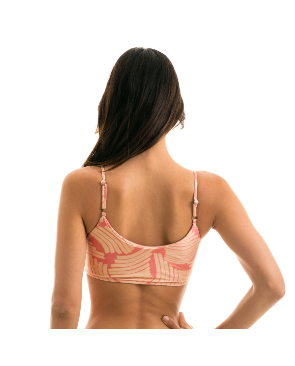 Rosa Gemustertes Verstellbares Bustier-Top -...