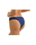 Cueca Brasileira Azul C/ Tecido Texturizado Em Relevo - Bottom Kiwanda Denim Bandeau