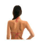 Ziegelfarbenes Triangel-Top Mit Reliefeffekt - Top Kiwanda Madras Frufru