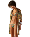 Tropical Brazilian Bikini Bottom With Twisted Ties - Bottom Angel Iceberg Gaya