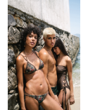 Tropical Brazilian Bikini Bottom With Twisted Ties - Bottom Angel Iceberg Gaya