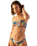 Haut Balconnet À Armatures Bleu Fleuri - Top Ibiza Arta