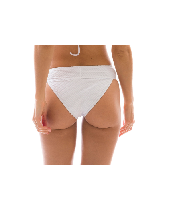 Bas De Maillot Fixe Large Ceinture Blanc...