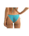 Slip Bikini A Righe Laterali Azzurro Scrunch - Bottom Orvalho Cort Comfort