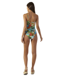 Maillot 1Pièce Asymétrique Tropical Multicolore - Albatroz Honolulu