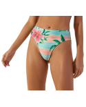 Colorful Tropical High-Waisted High-Leg Bikini Bottom - Bottom Pacifico Levemente