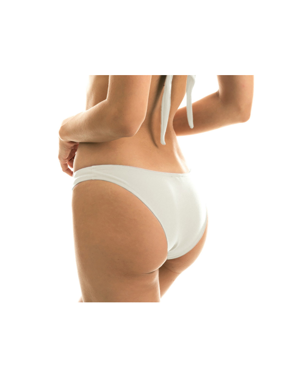 Cueca De Biquíni Fixa Não Cavada Em Branco...