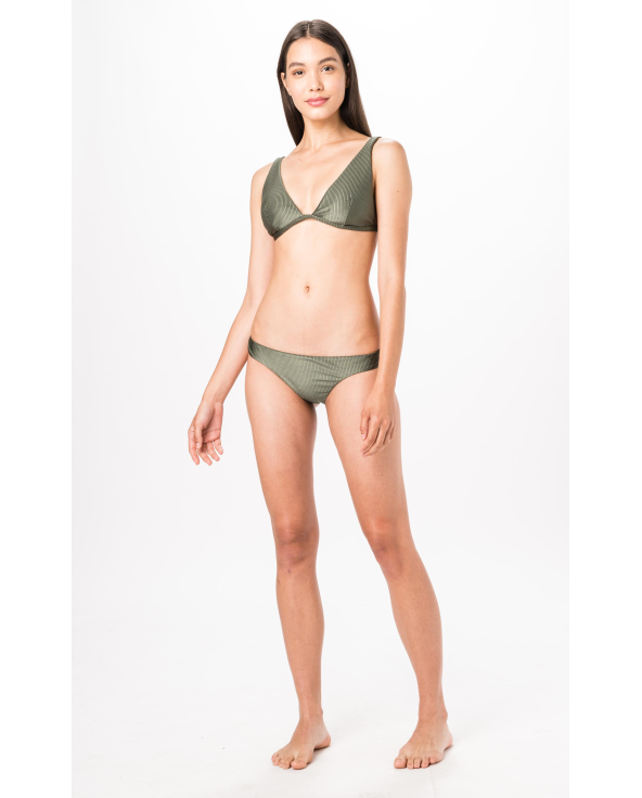 Prążkowany Top Do Bikini Typu Halter W Kolorze...