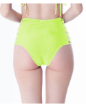 Bottom Tiras Cruzadas Neon Limao