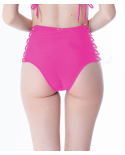 Bottom Tiras Cruzadas Neon Rosa