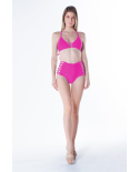 Bottom Tiras Cruzadas Neon Rosa
