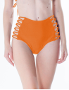 Bottom Tiras Cruzadas Neon Laranja