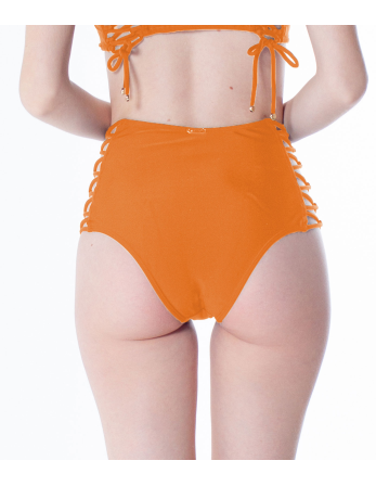 Bottom Tiras Cruzadas Neon Laranja 2
