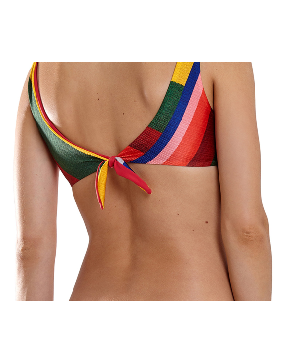 Farbenfroh Gemustertes Bustier-Top - Top...